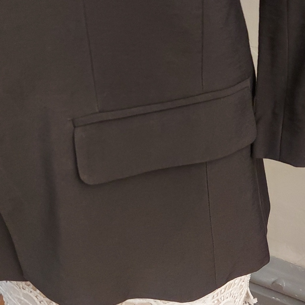NWT LOFT Olive Green Open Front 3/4 Length Sleeve sz 8P Blazer - Picture 7 of 13